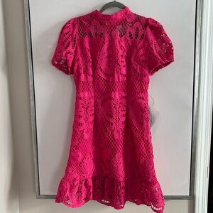 Pink lace dress